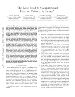 The Long Road to Computational Location Privacy: A Survey