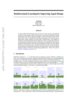 Reinforcement Learning for Improving Agent Design