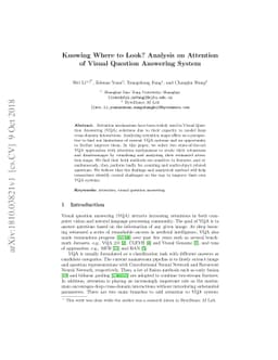 Knowing Where to Look? Analysis on Attention of Visual Question
  Answering System