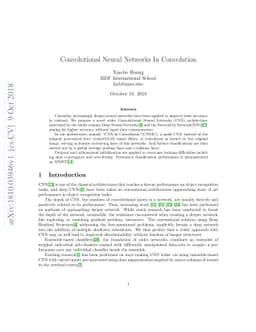 Convolutional Neural Networks In Convolution