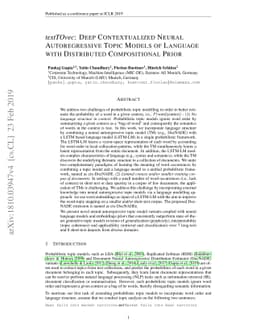 textTOvec: Deep Contextualized Neural Autoregressive Topic Models of
  Language with Distributed Compositional Prior