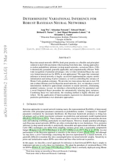 Deterministic Variational Inference for Robust Bayesian Neural Networks