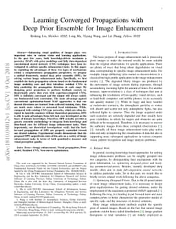 Learning Converged Propagations with Deep Prior Ensemble for Image
  Enhancement