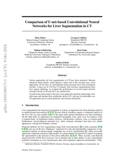 Comparison of U-net-based Convolutional Neural Networks for Liver
  Segmentation in CT