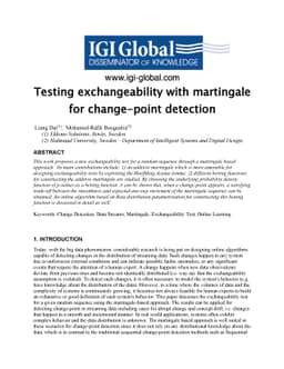 Testing exchangeability with martingale for change-point detection