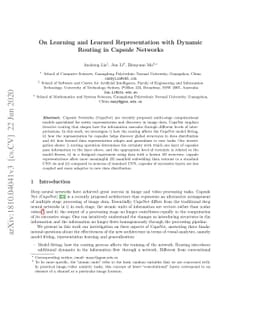 On Learning and Learned Data Representation by Capsule Networks