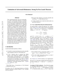 Generalized No Free Lunch Theorem for Adversarial Robustness