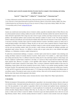 Real time expert system for anomaly detection of aerators based on
  computer vision technology and existing surveillance cameras