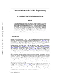 Positional Cartesian Genetic Programming