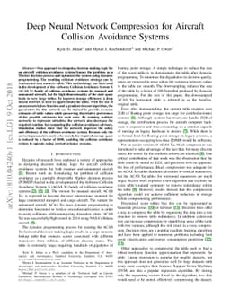 Deep Neural Network Compression for Aircraft Collision Avoidance Systems