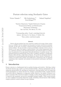 Feature Selection using Stochastic Gates