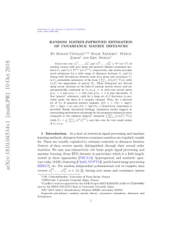 Random matrix-improved estimation of covariance matrix distances
