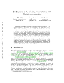 The Laplacian in RL: Learning Representations with Efficient
  Approximations
