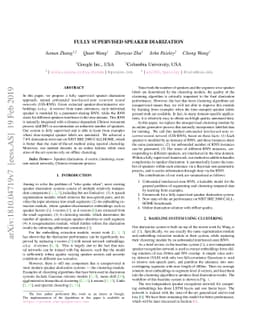 Fully Supervised Speaker Diarization