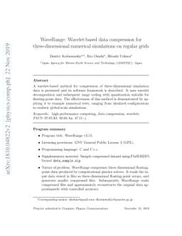 WaveRange: Wavelet-based data compression for three-dimensional
  numerical simulations on regular grids