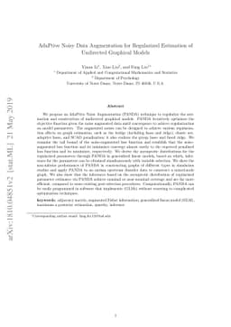 PANDA: AdaPtive Noisy Data Augmentation for Regularization of Undirected
  Graphical Models