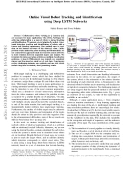 Online Visual Robot Tracking and Identification using Deep LSTM Networks