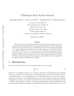 A Riemann-Stein Kernel Method