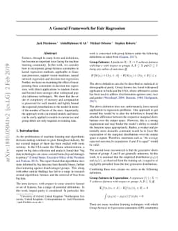 A General Framework for Fair Regression