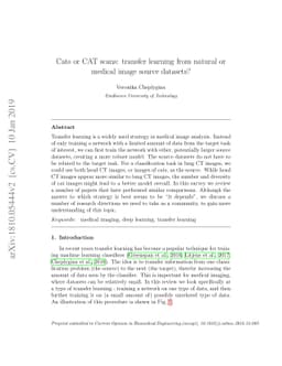 Cats or CAT scans: transfer learning from natural or medical image
  source datasets?