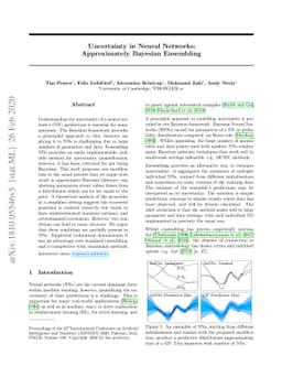 Uncertainty in Neural Networks: Approximately Bayesian Ensembling