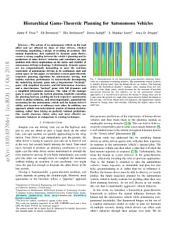 Hierarchical Game-Theoretic Planning for Autonomous Vehicles