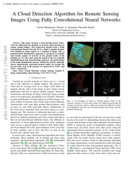 Cloud Detection Algorithm for Remote Sensing Images Using Fully
  Convolutional Neural Networks