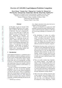 Overview of CAIL2018: Legal Judgment Prediction Competition