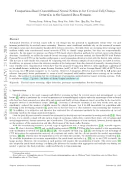 Comparison-Based Convolutional Neural Networks for Cervical Cell/Clumps
  Detection in the Limited Data Scenario
