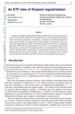 An ETF view of Dropout regularization