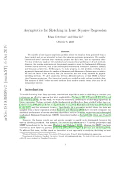 Asymptotics for Sketching in Least Squares Regression