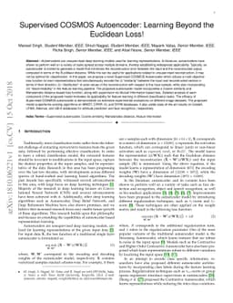 Supervised COSMOS Autoencoder: Learning Beyond the Euclidean Loss!