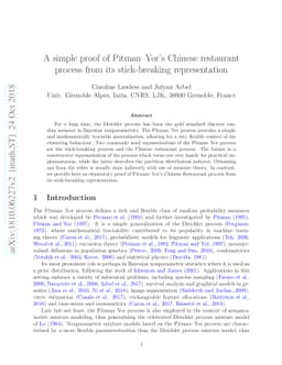 A simple proof of Pitman-Yor's Chinese restaurant process from its
  stick-breaking representation