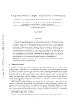 Comparing Temporal Graphs Using Dynamic Time Warping