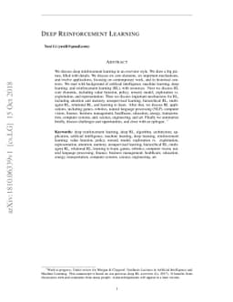 Deep Reinforcement Learning