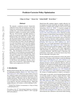 Predictor-Corrector Policy Optimization