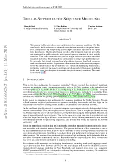 Trellis Networks for Sequence Modeling