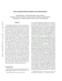 Discovering Fair Representations in the Data Domain