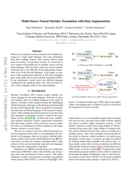 Multi-Source Neural Machine Translation with Data Augmentation