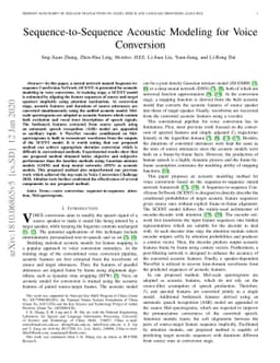 Sequence-to-Sequence Acoustic Modeling for Voice Conversion