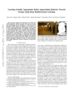 Learning Socially Appropriate Robot Approaching Behavior Toward Groups
  using Deep Reinforcement Learning