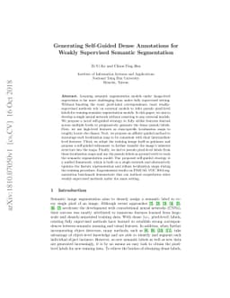 Generating Self-Guided Dense Annotations for Weakly Supervised Semantic
  Segmentation