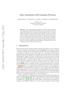 Data Association with Gaussian Processes