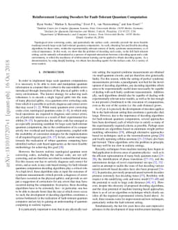 Reinforcement Learning Decoders for Fault-Tolerant Quantum Computation