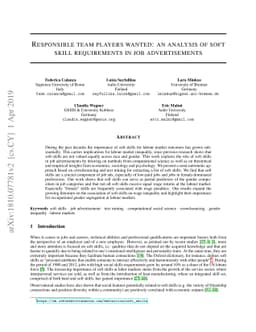 Responsible team players wanted: an analysis of soft skill requirements
  in job advertisements