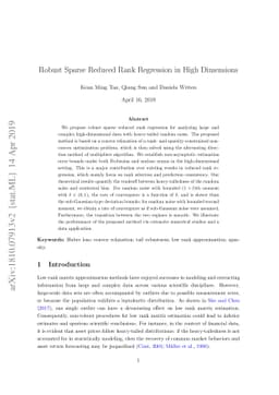 Robust Sparse Reduced Rank Regression in High Dimensions