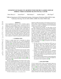 LeukoNet: DCT-based CNN architecture for the classification of normal
  versus Leukemic blasts in B-ALL Cancer