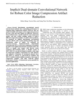 Implicit Dual-domain Convolutional Network for Robust Color Image
  Compression Artifact Reduction