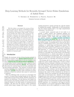 Deep Learning Methods for Reynolds-Averaged Navier-Stokes Simulations of
  Airfoil Flows