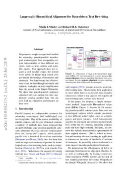 Large-scale Hierarchical Alignment for Data-driven Text Rewriting